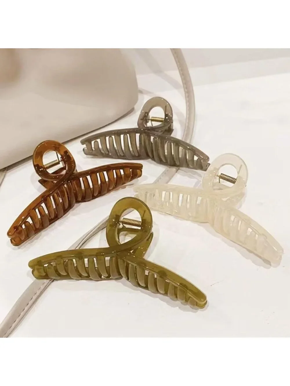 Large Butterfly Hair Claw Clips for Thick Hair - 4 Pcs Jelly Accessories, Gifts